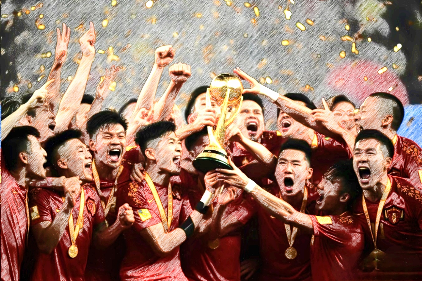 关于足球狂欢，球员拼尽全力争夺胜利的信息